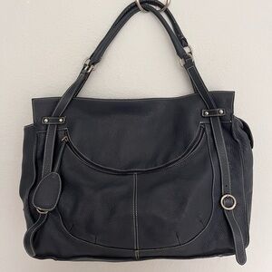 Furla Black Leather Shoulder Bag